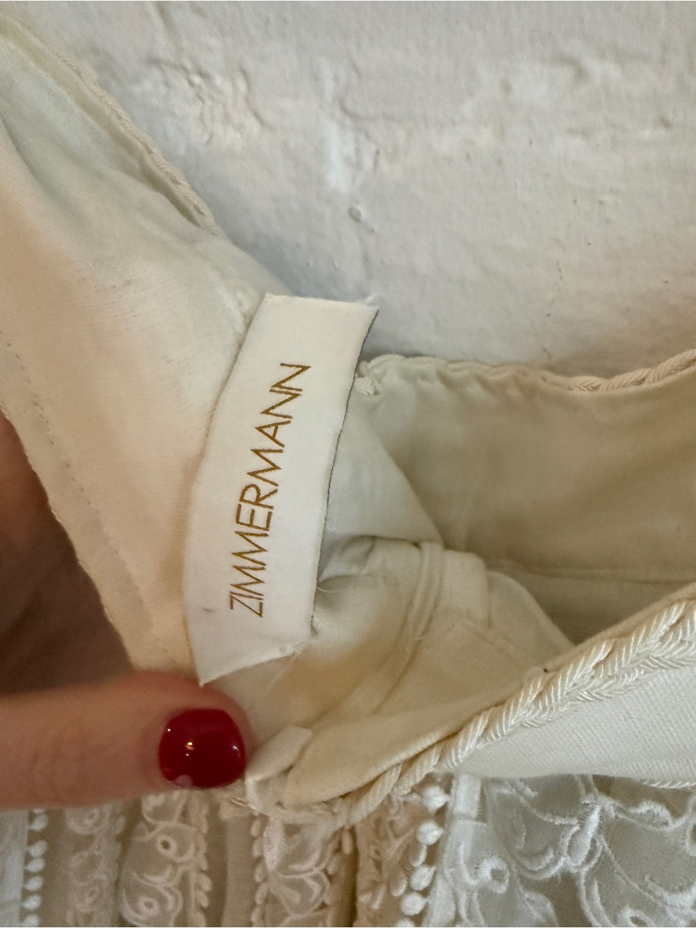Zimmermann Super Eight Ivory Lace-Panel A-Line Midi Skirt - Picture 7 of 7